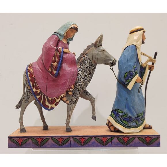 Jim Shore The Journey That Changed The World Figure W/ Mary Joseph & Donkey NEW - Picture 2 of 16
